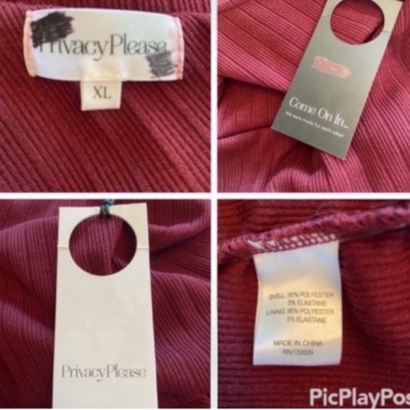 NEW Privacy Please/Revolve ‘Hazel’ One Shoulder Holiday Party Dress Burgundy XL - Picture 13 of 13